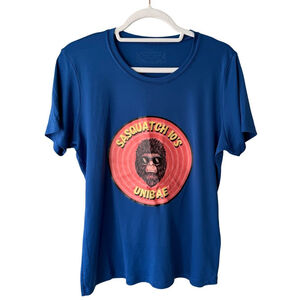 The Authentic T-Shirt Company Unibae Sasquatch Blue Graphic Tee Size M Retro